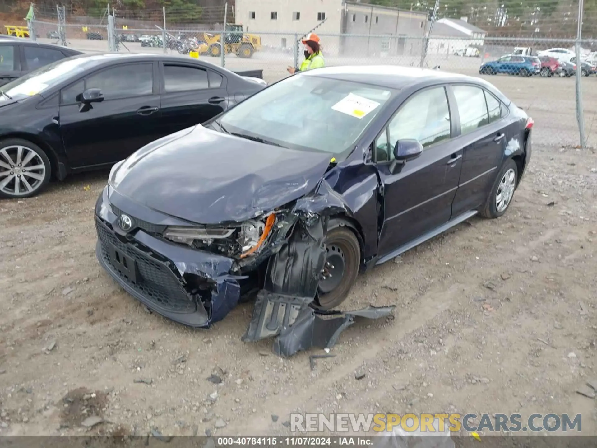 2 fotografías del automóvil dañado JTDEPRAE7LJ091038 TOYOTA COROLLA 2020