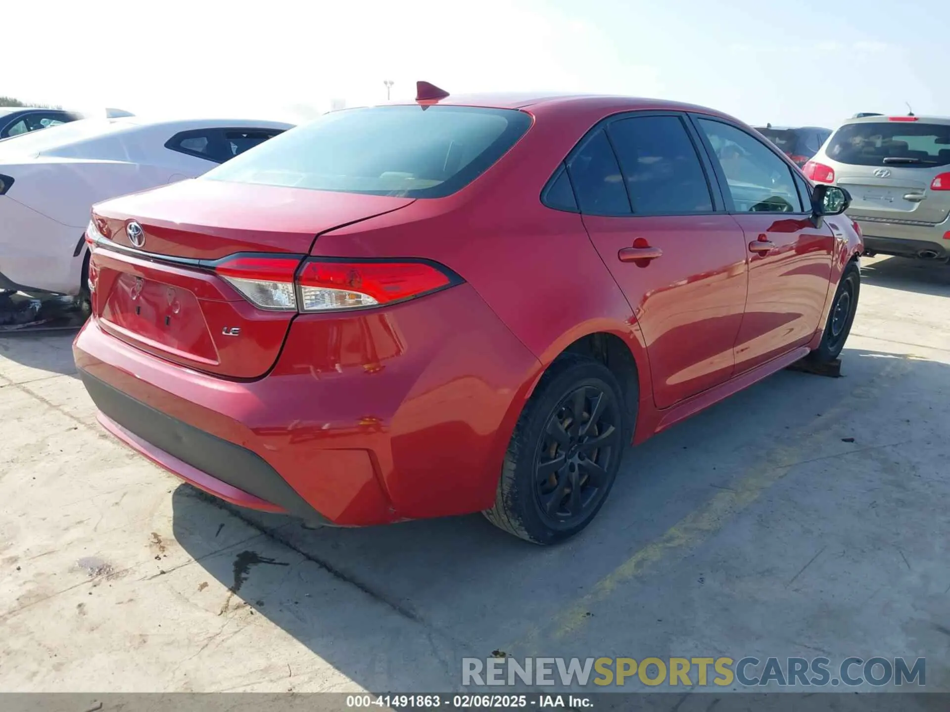 4 fotografías del automóvil dañado JTDEPRAE7LJ094540 TOYOTA COROLLA 2020