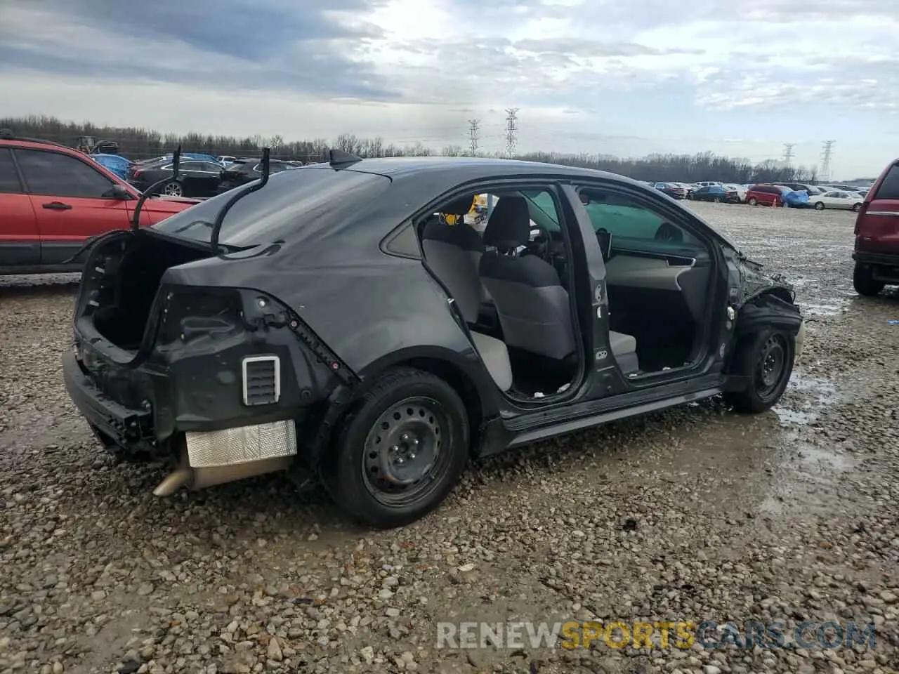 3 fotografías del automóvil dañado JTDEPRAE7LJ095557 TOYOTA COROLLA 2020