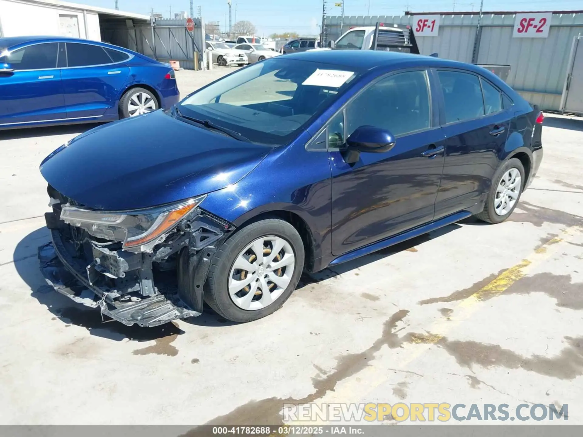 2 fotografías del automóvil dañado JTDEPRAE7LJ106671 TOYOTA COROLLA 2020