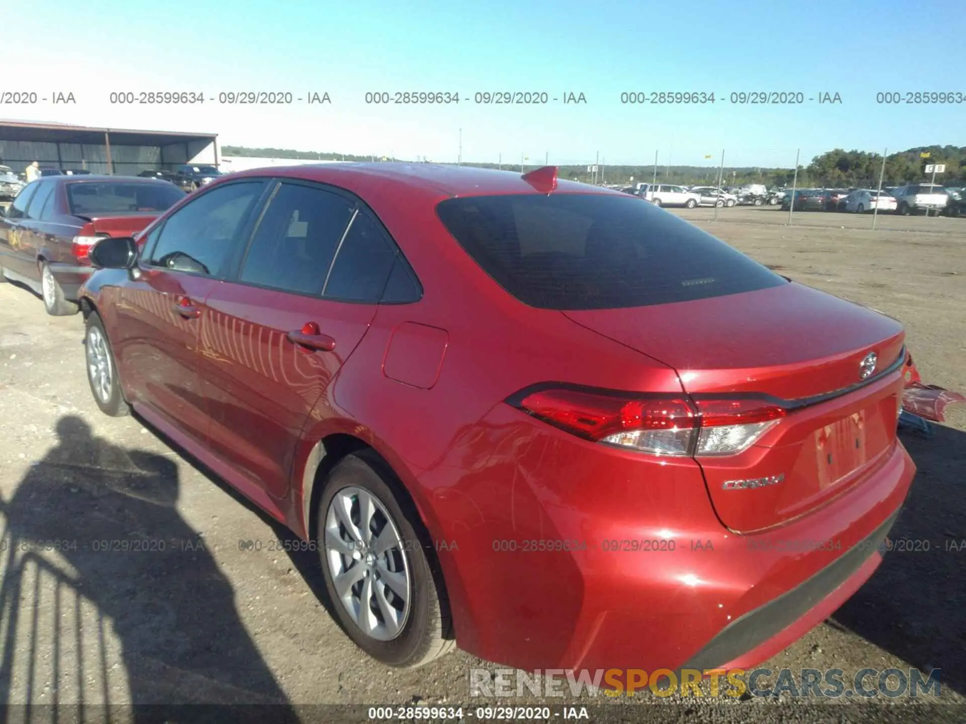 3 fotografías del automóvil dañado JTDEPRAE7LJ110266 TOYOTA COROLLA 2020