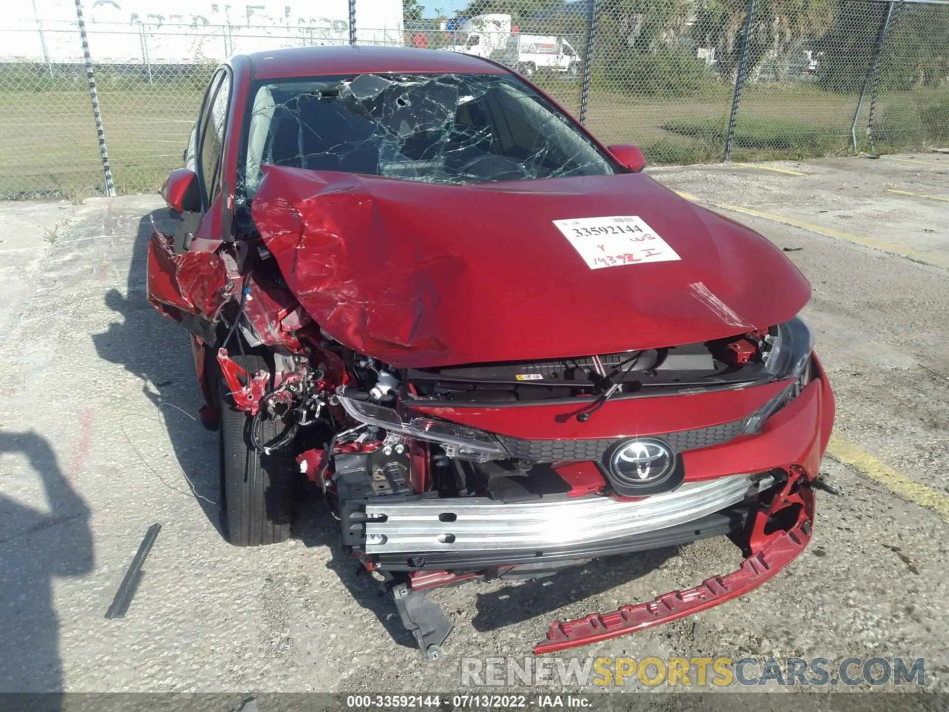 6 fotografías del automóvil dañado JTDEPRAE7LJ110722 TOYOTA COROLLA 2020