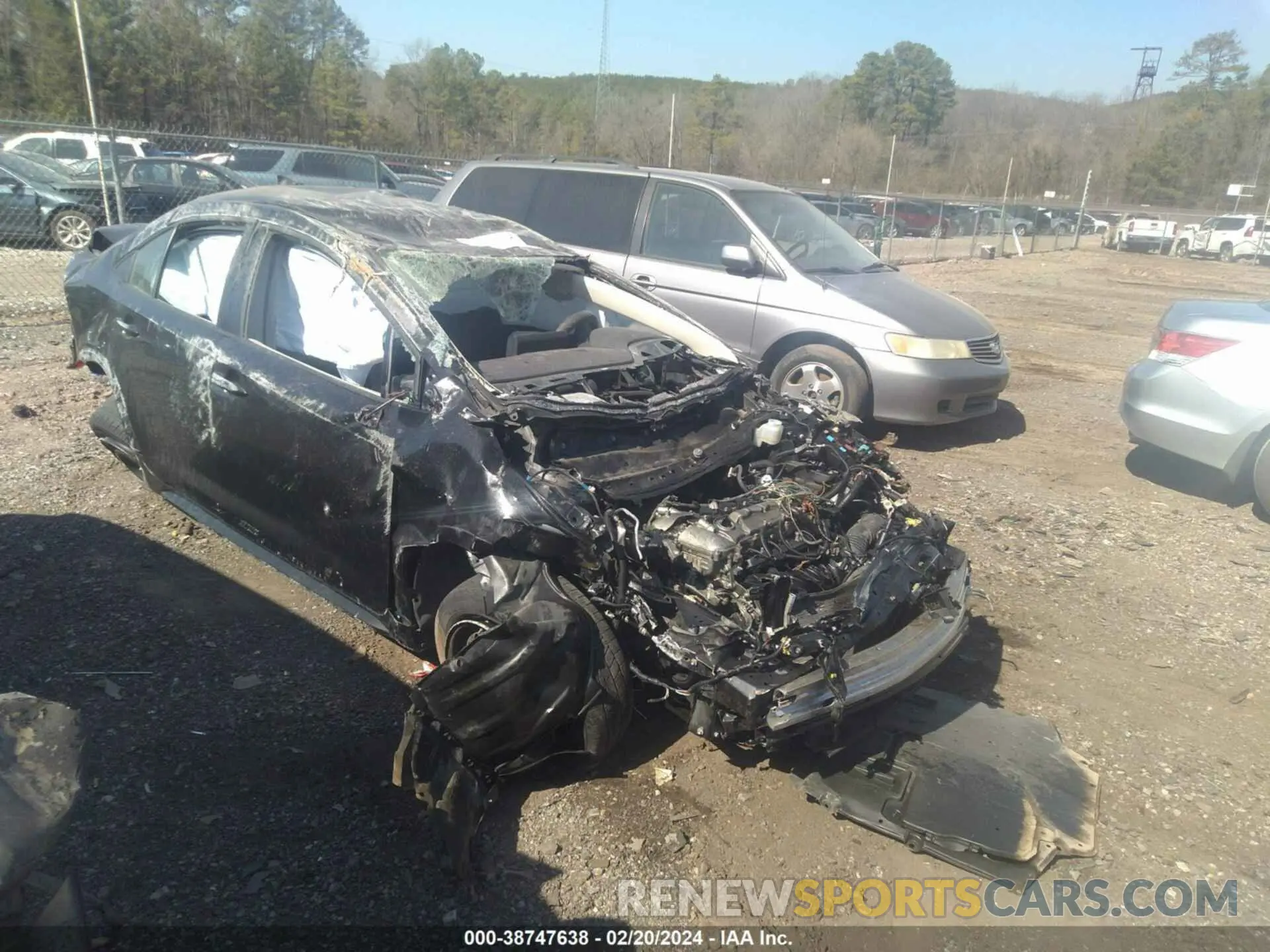 1 fotografías del automóvil dañado JTDEPRAE7LJ113846 TOYOTA COROLLA 2020