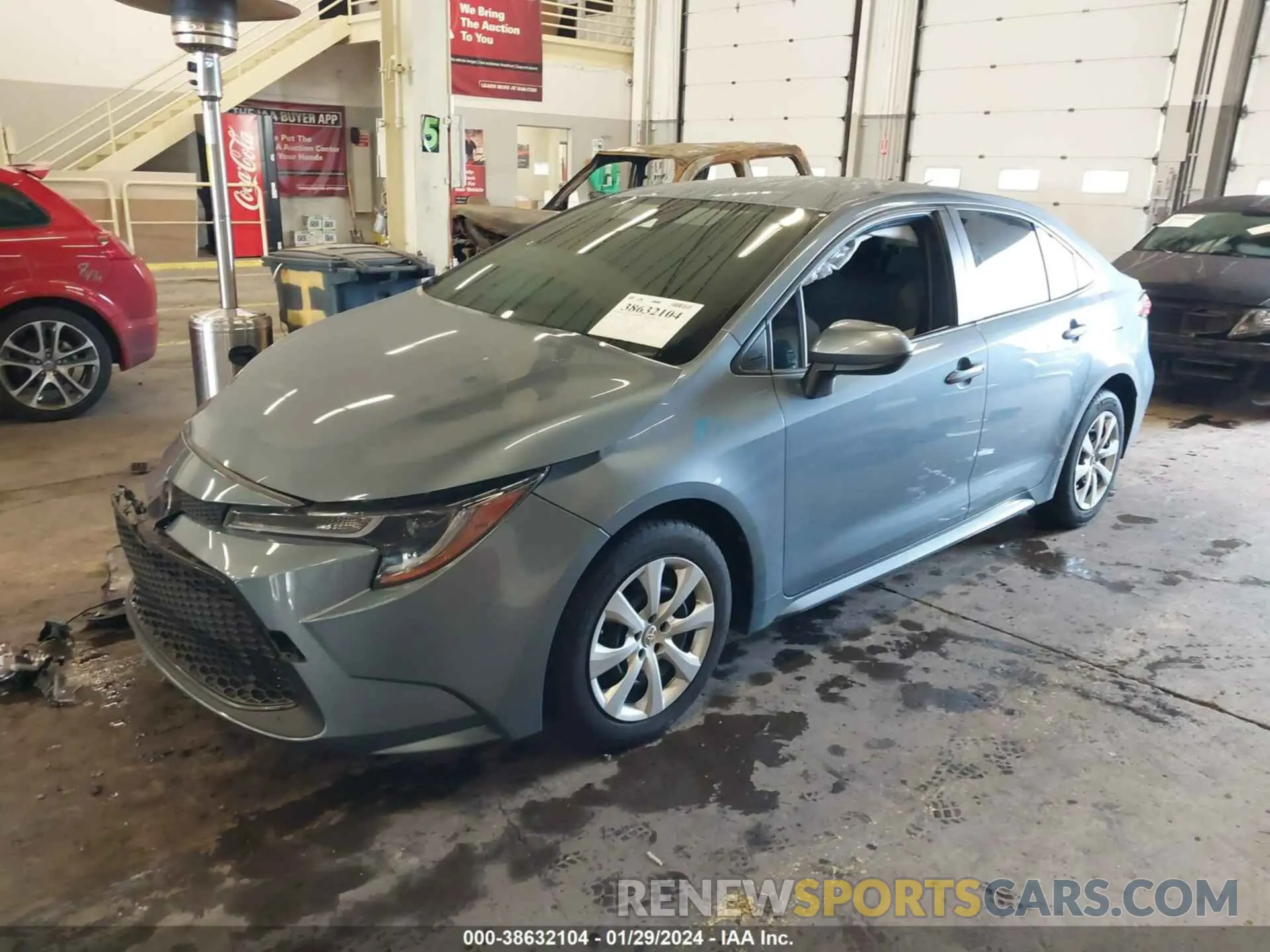 2 fotografías del automóvil dañado JTDEPRAE7LJ114270 TOYOTA COROLLA 2020