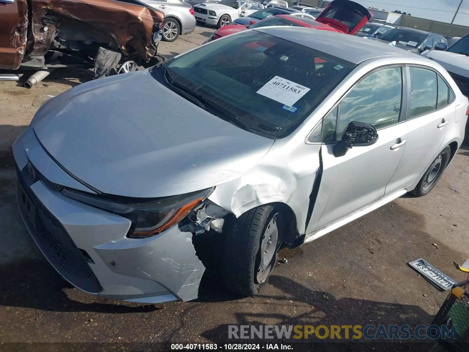 2 fotografías del automóvil dañado JTDEPRAE8LJ029809 TOYOTA COROLLA 2020