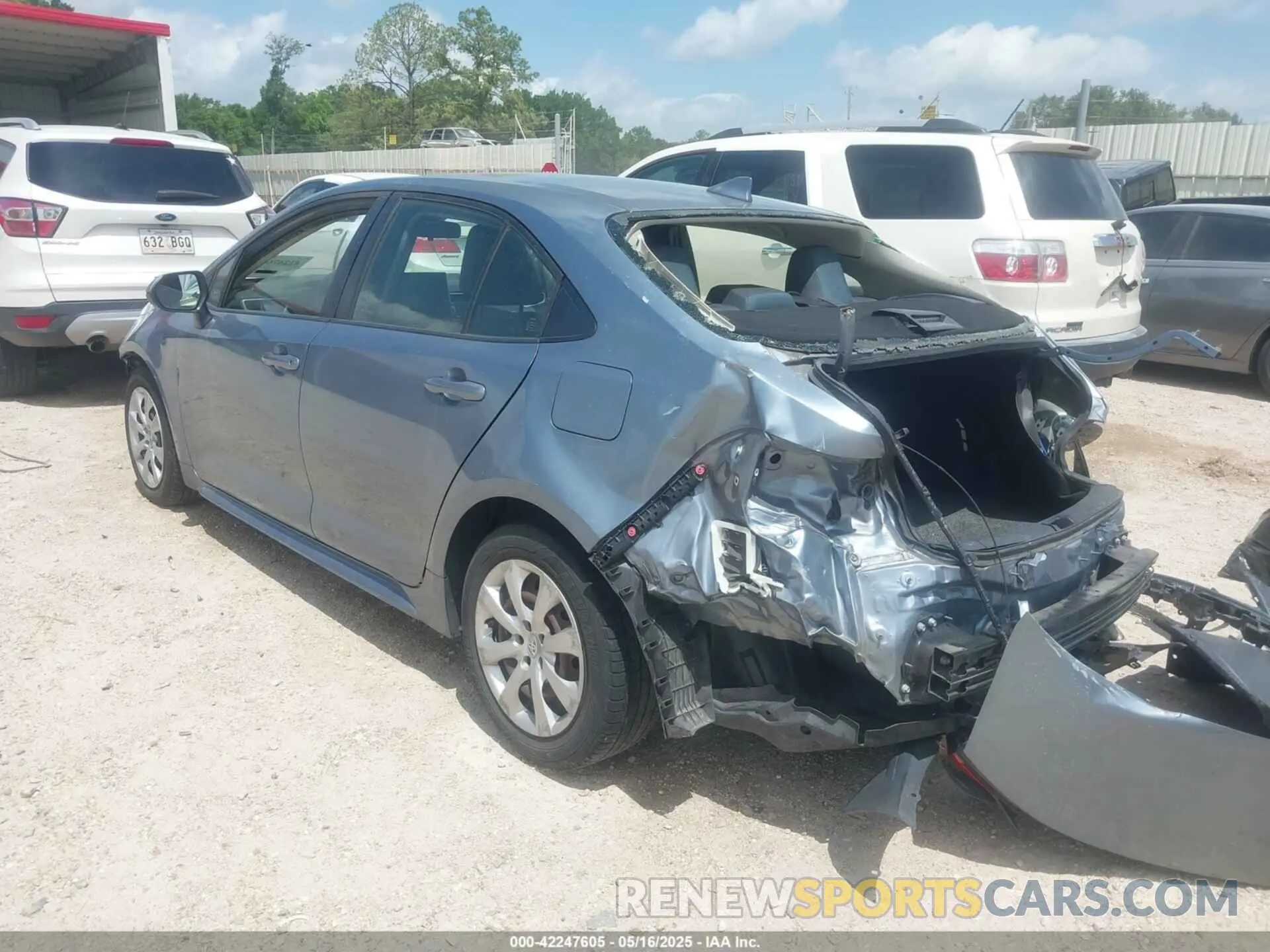 3 fotografías del automóvil dañado JTDEPRAE8LJ032161 TOYOTA COROLLA 2020