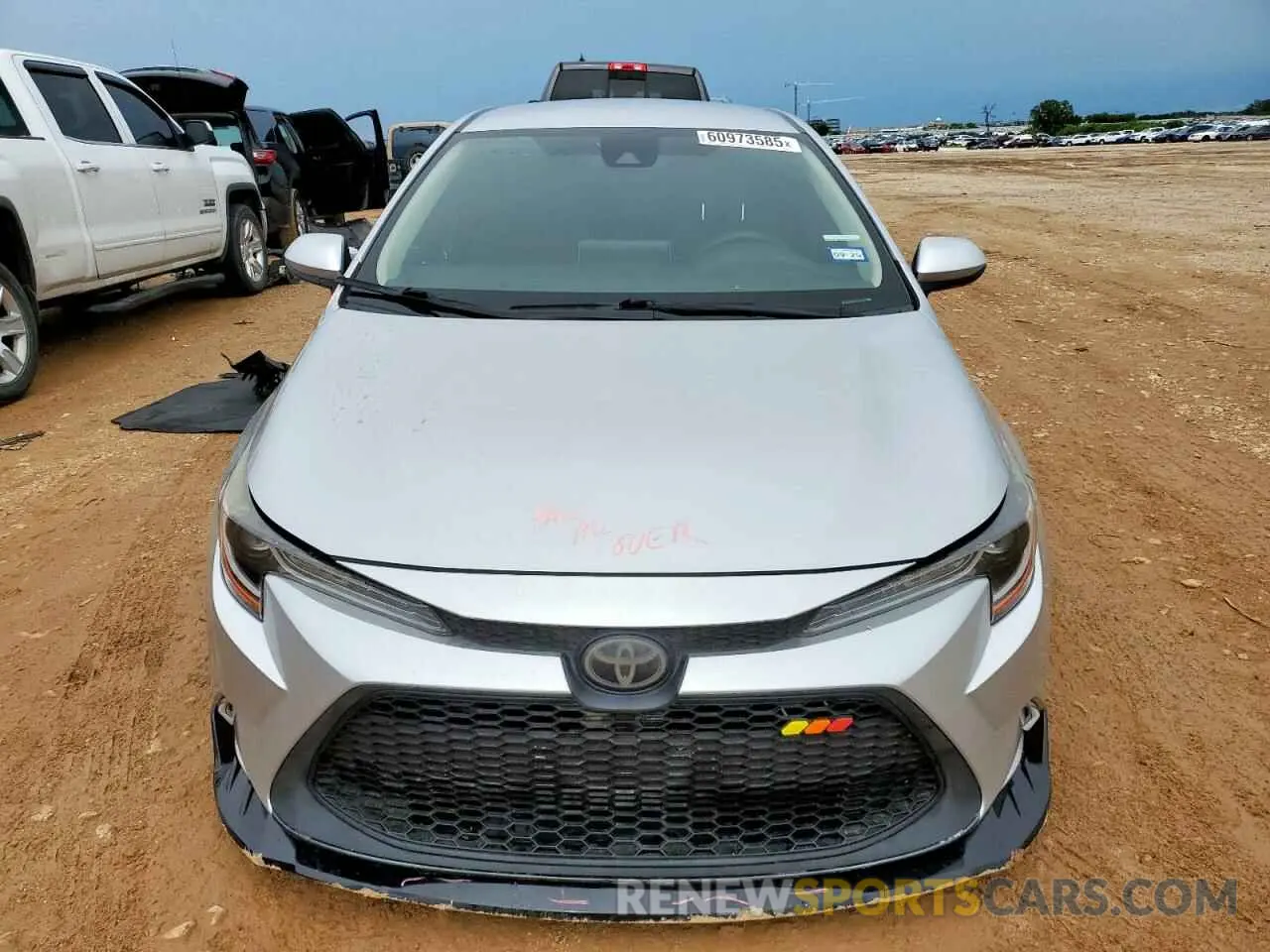 5 fotografías del automóvil dañado JTDEPRAE8LJ034539 TOYOTA COROLLA 2020