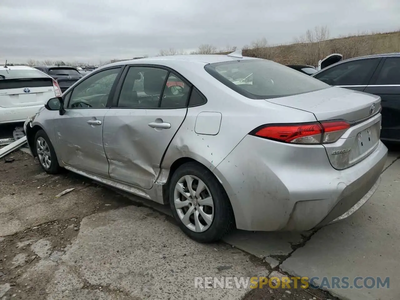 2 fotografías del automóvil dañado JTDEPRAE8LJ035271 TOYOTA COROLLA 2020