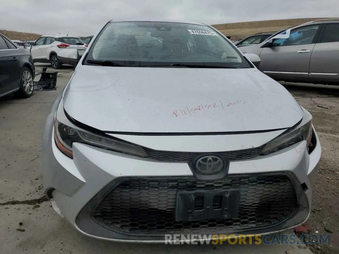 5 fotografías del automóvil dañado JTDEPRAE8LJ035271 TOYOTA COROLLA 2020