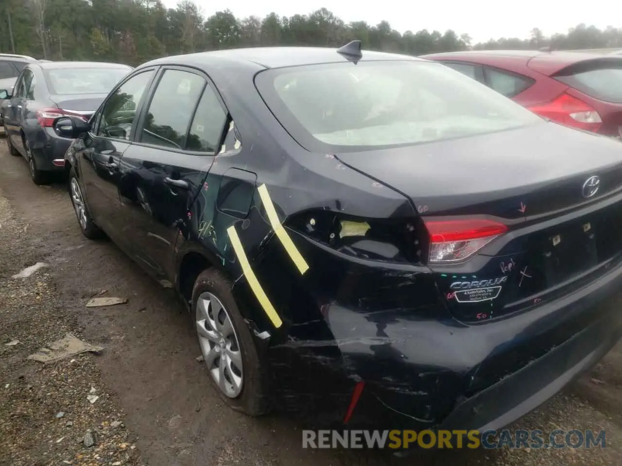 9 fotografías del automóvil dañado JTDEPRAE8LJ037053 TOYOTA COROLLA 2020