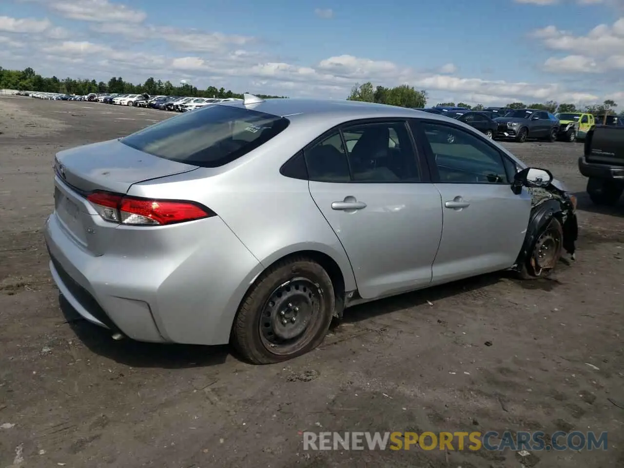 3 fotografías del automóvil dañado JTDEPRAE8LJ039420 TOYOTA COROLLA 2020