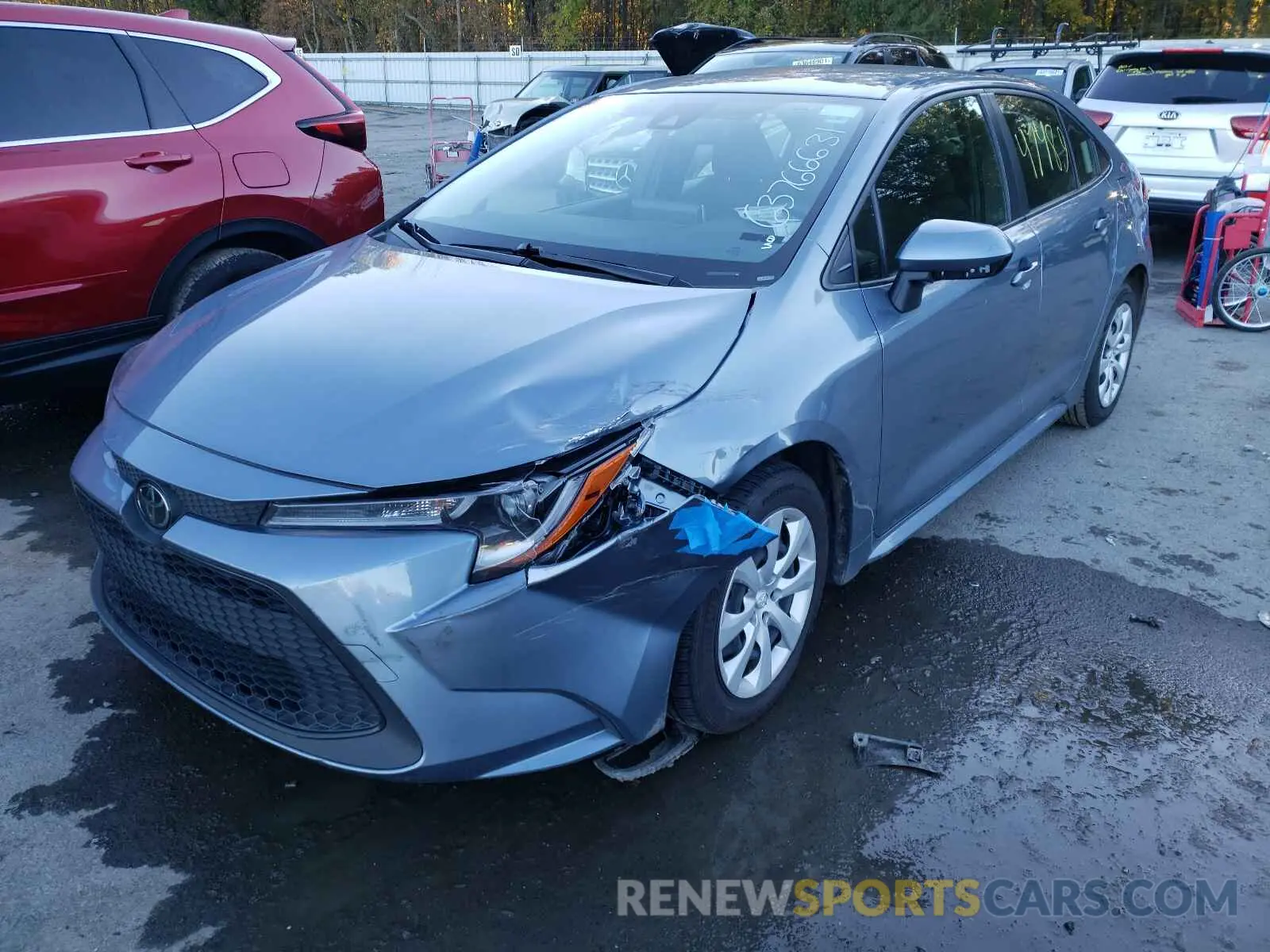 9 fotografías del automóvil dañado JTDEPRAE8LJ039885 TOYOTA COROLLA 2020
