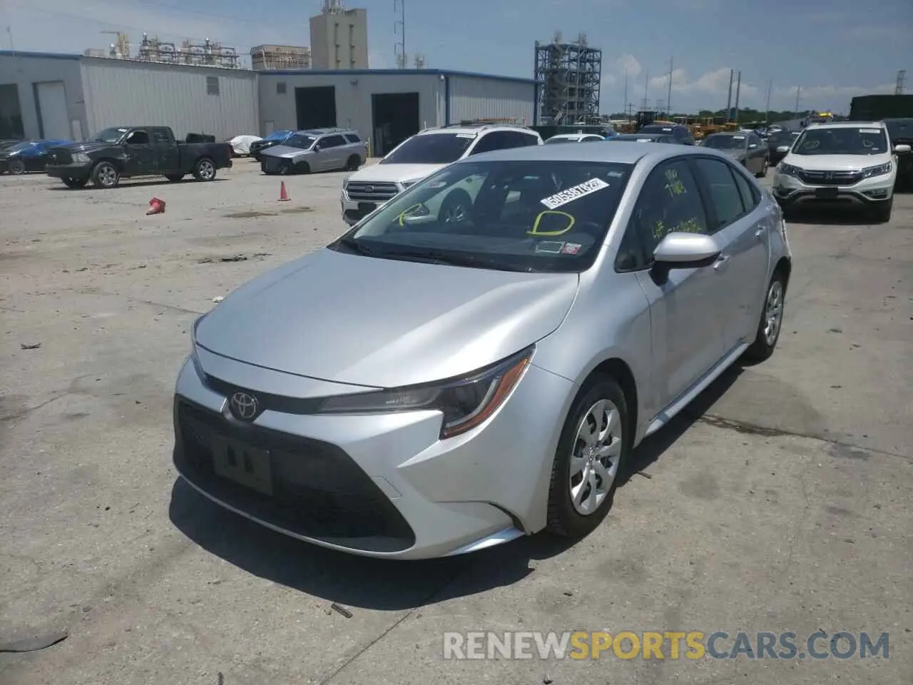 2 fotografías del automóvil dañado JTDEPRAE8LJ040518 TOYOTA COROLLA 2020
