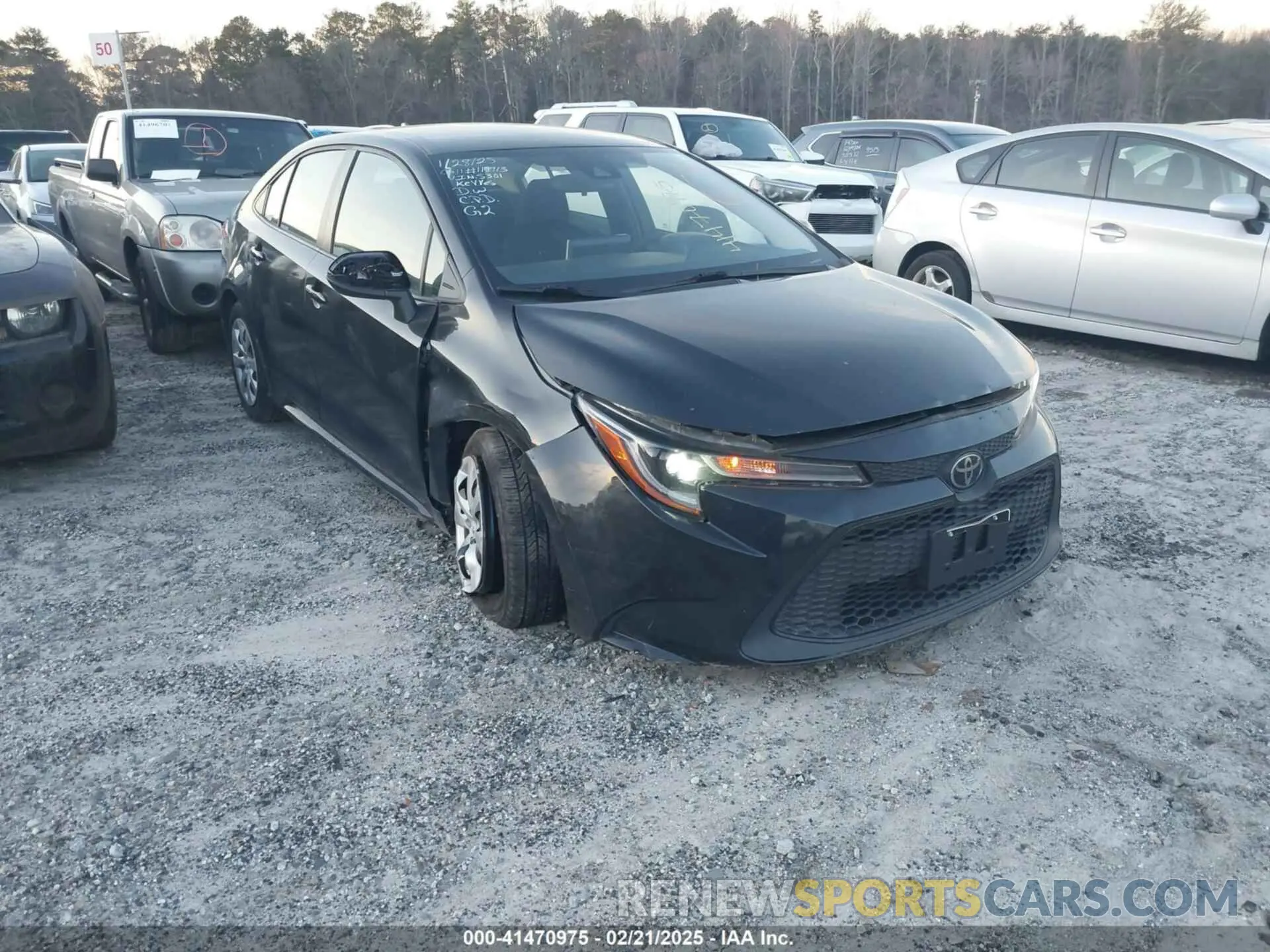1 fotografías del automóvil dañado JTDEPRAE8LJ045301 TOYOTA COROLLA 2020