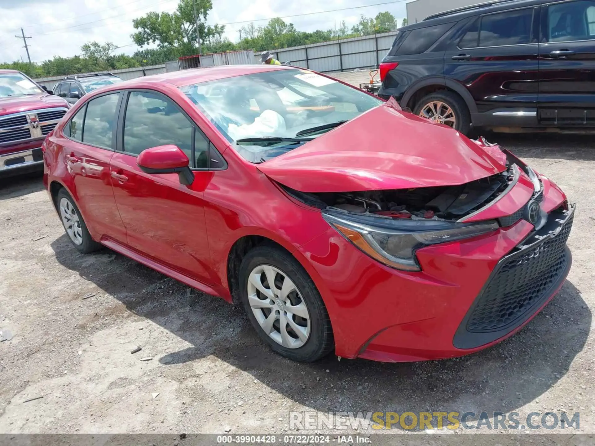 1 fotografías del automóvil dañado JTDEPRAE8LJ045573 TOYOTA COROLLA 2020
