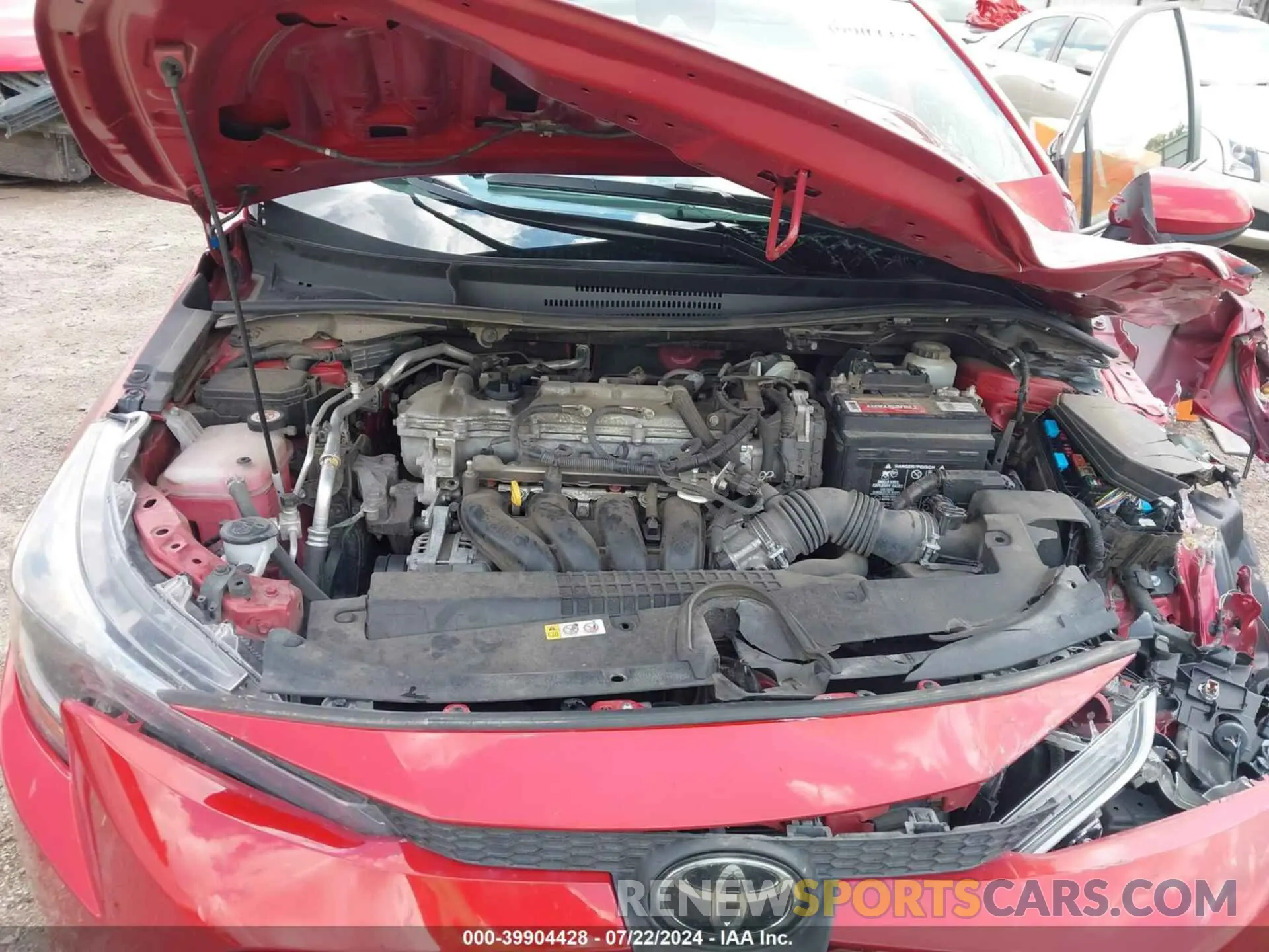 10 fotografías del automóvil dañado JTDEPRAE8LJ045573 TOYOTA COROLLA 2020