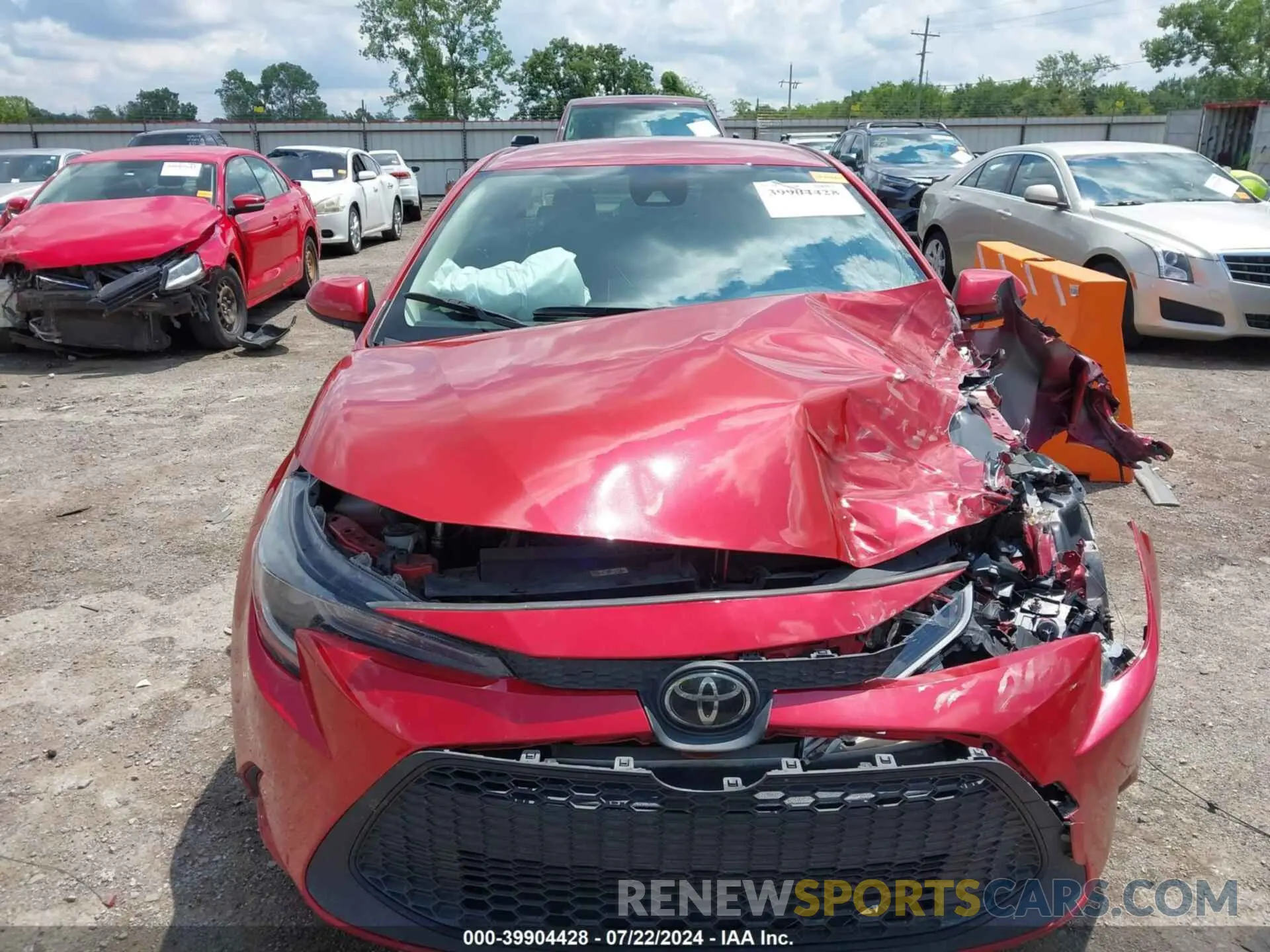 12 fotografías del automóvil dañado JTDEPRAE8LJ045573 TOYOTA COROLLA 2020