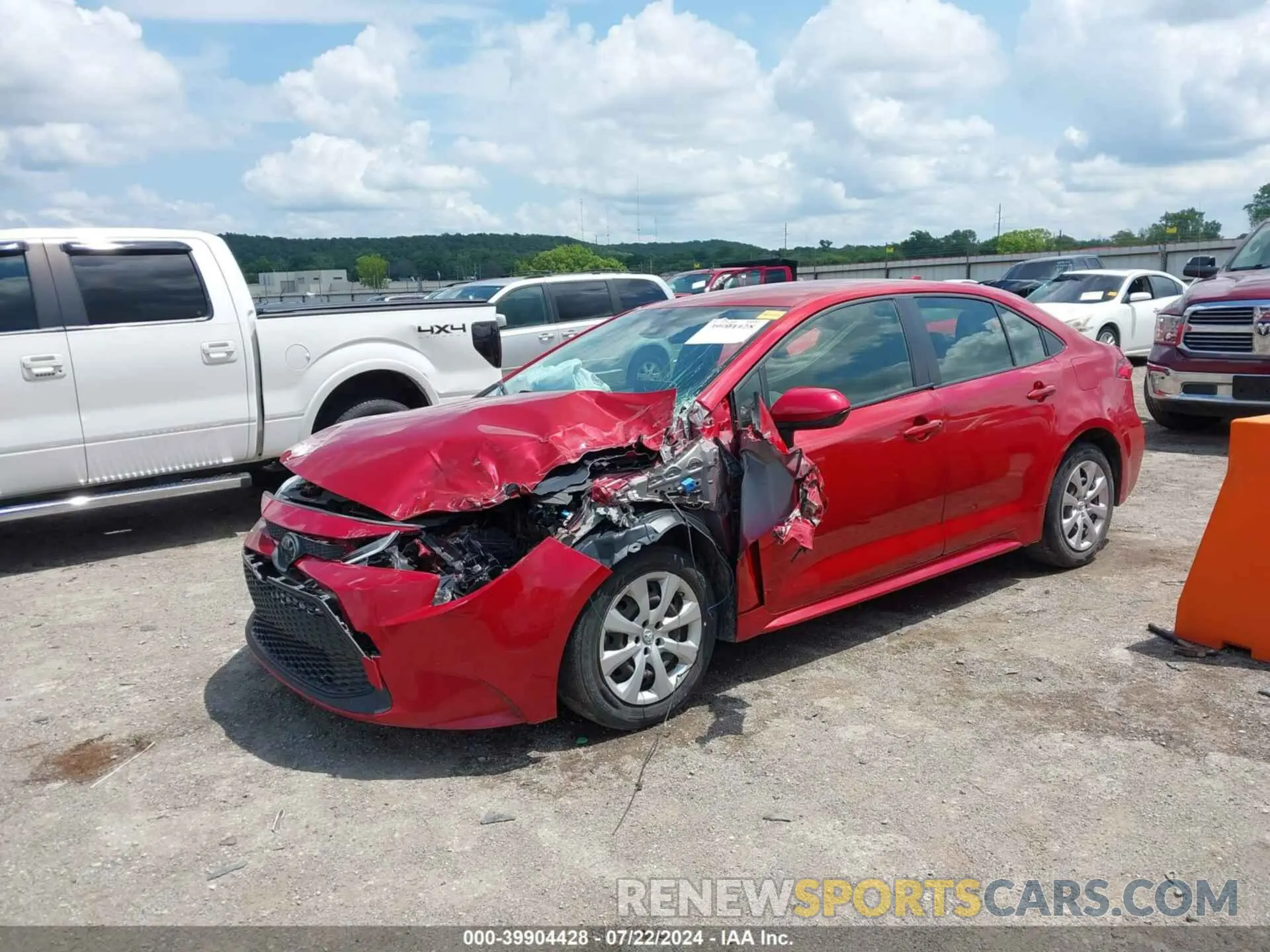 2 fotografías del automóvil dañado JTDEPRAE8LJ045573 TOYOTA COROLLA 2020