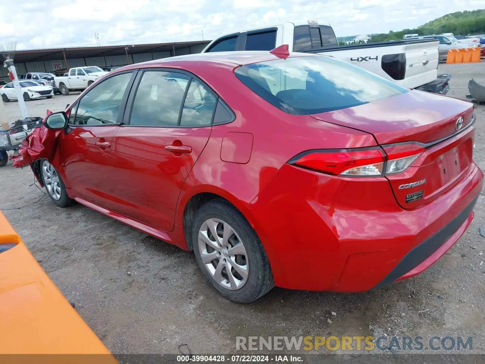 3 fotografías del automóvil dañado JTDEPRAE8LJ045573 TOYOTA COROLLA 2020