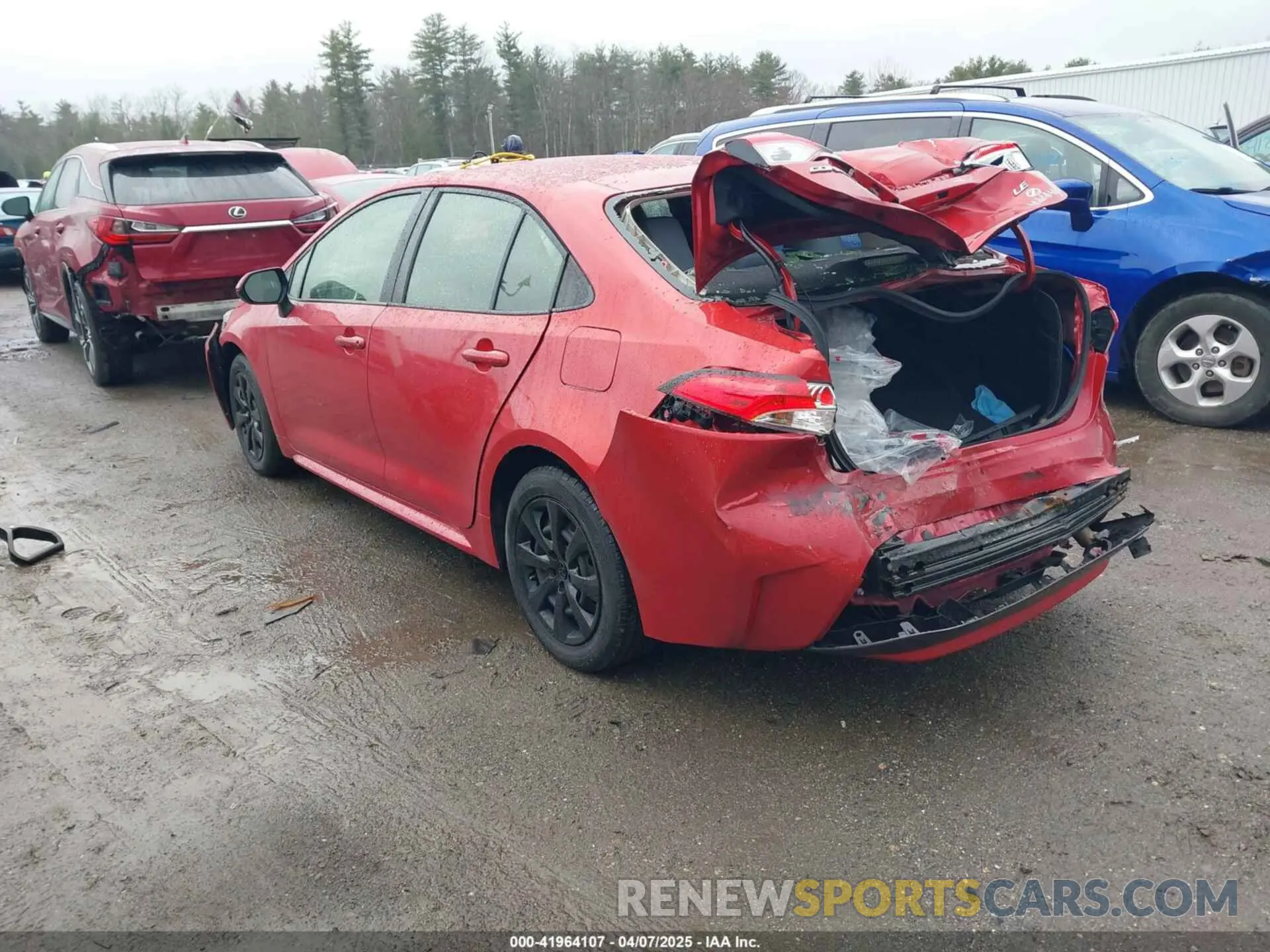 3 fotografías del automóvil dañado JTDEPRAE8LJ046223 TOYOTA COROLLA 2020