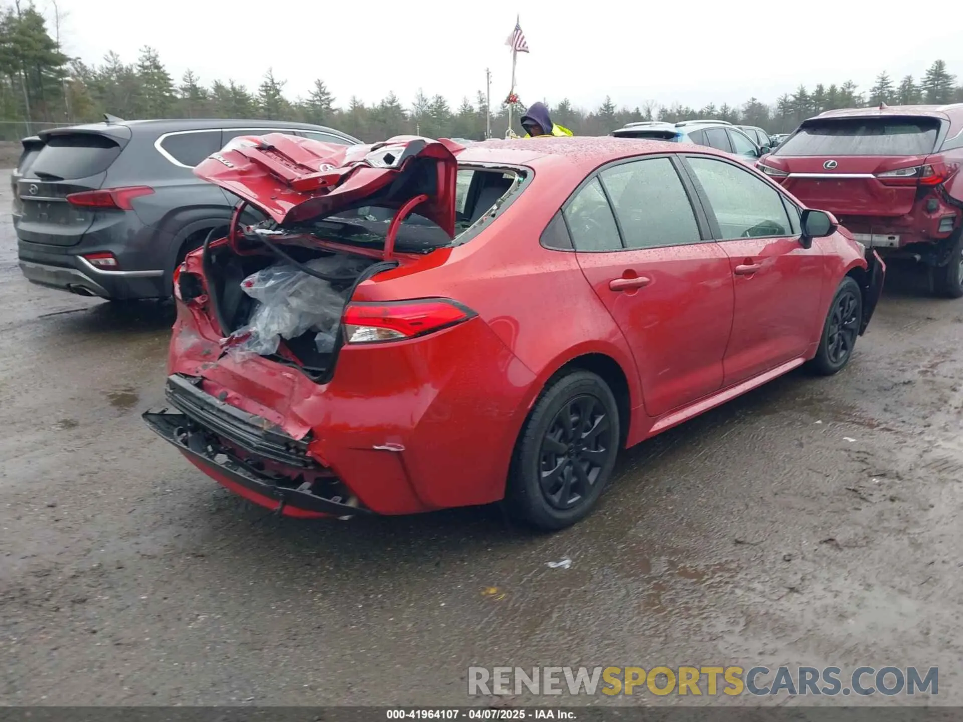 4 fotografías del automóvil dañado JTDEPRAE8LJ046223 TOYOTA COROLLA 2020