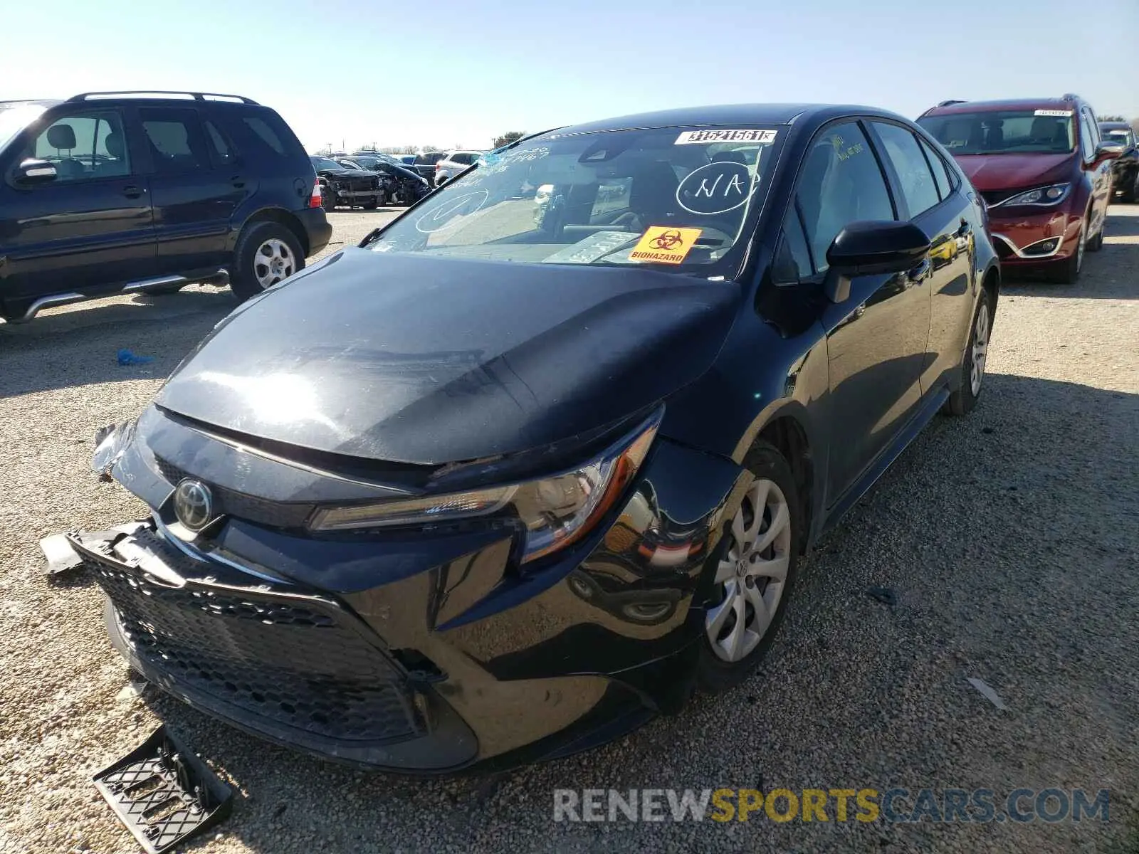 2 fotografías del automóvil dañado JTDEPRAE8LJ051616 TOYOTA COROLLA 2020