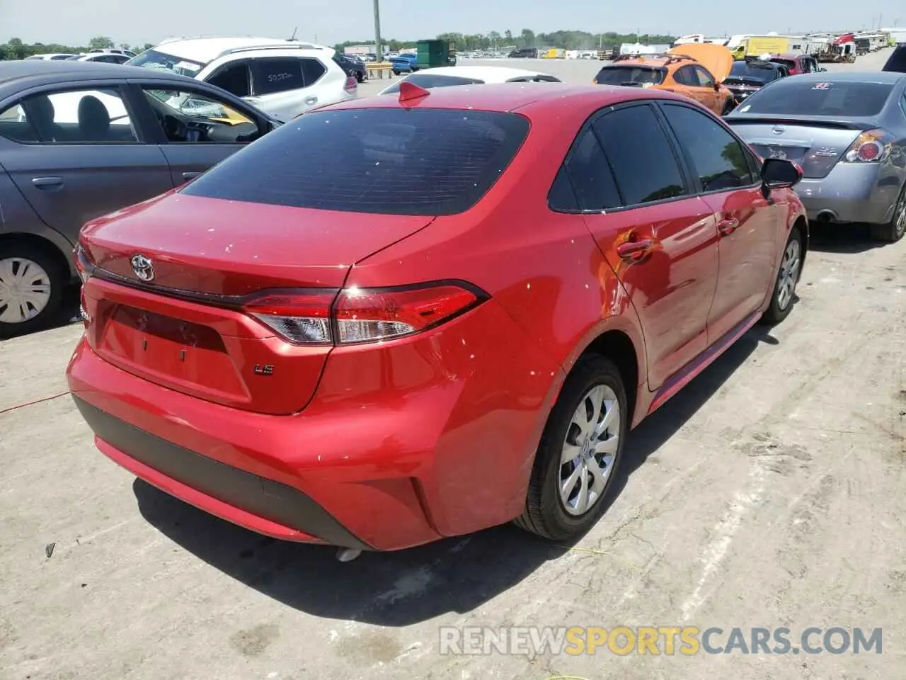 4 fotografías del automóvil dañado JTDEPRAE8LJ053379 TOYOTA COROLLA 2020