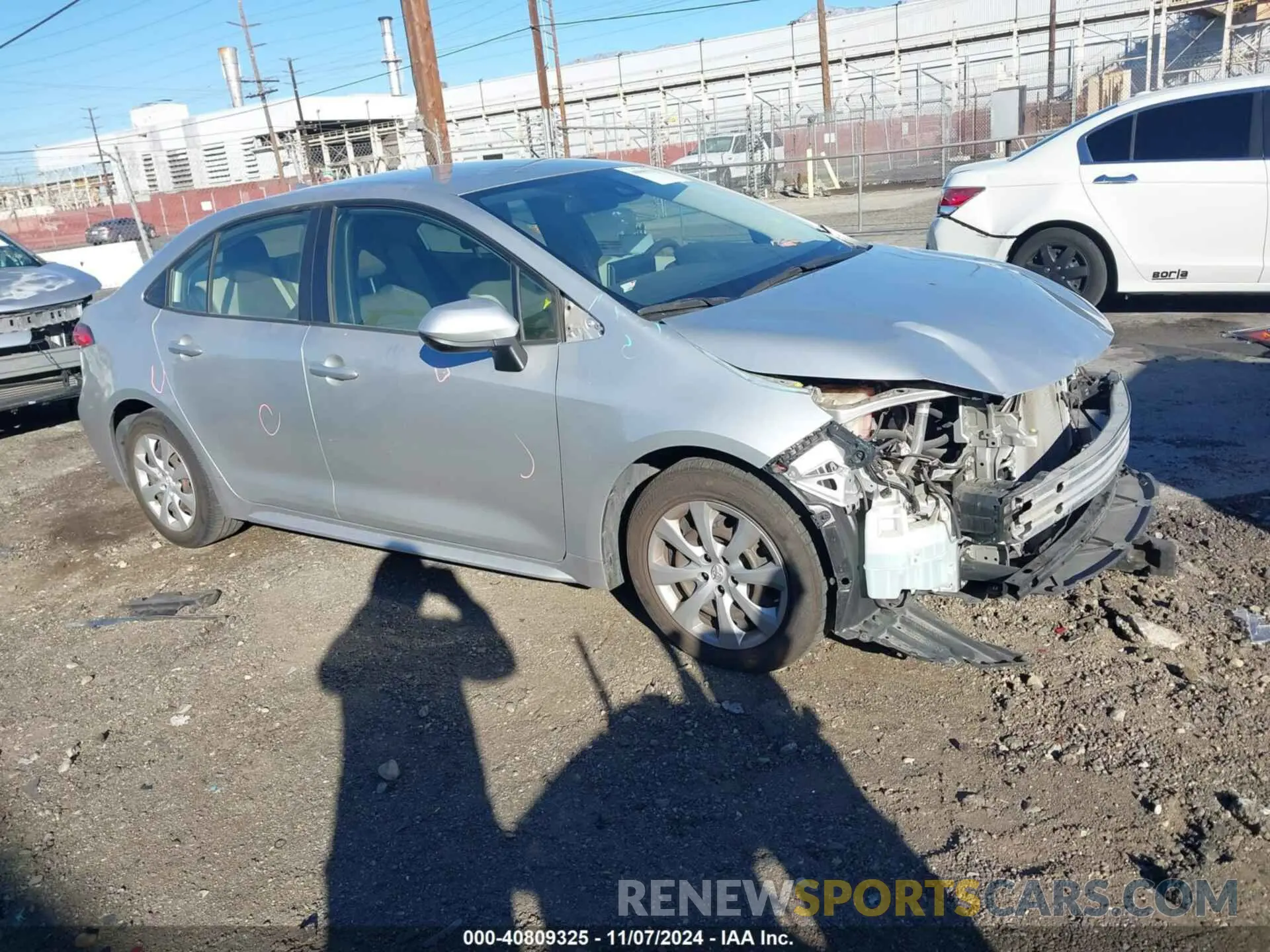 1 fotografías del automóvil dañado JTDEPRAE8LJ059196 TOYOTA COROLLA 2020