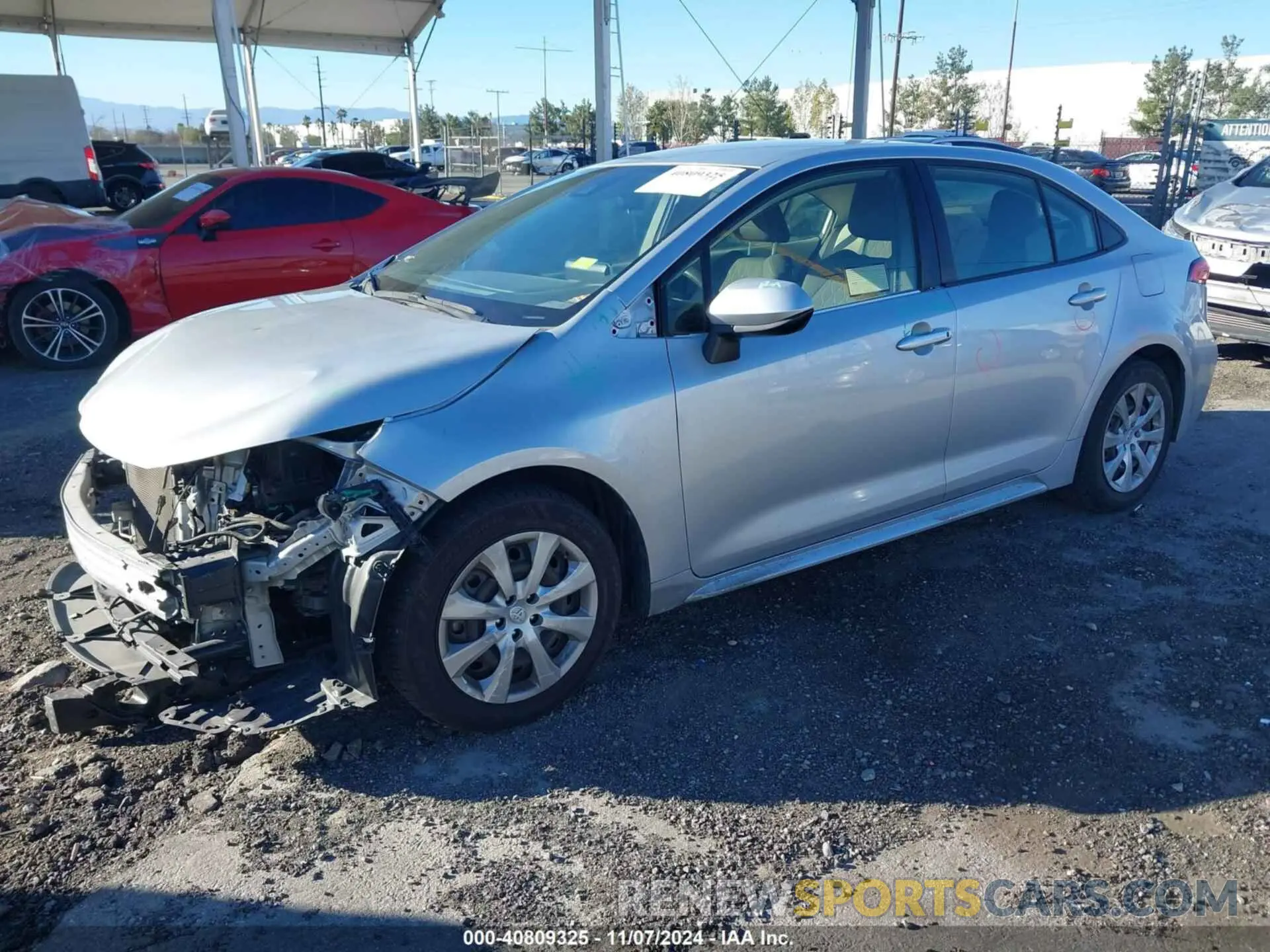 2 fotografías del automóvil dañado JTDEPRAE8LJ059196 TOYOTA COROLLA 2020