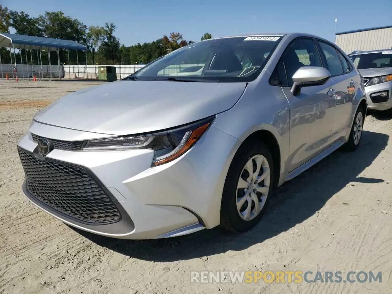 2 fotografías del automóvil dañado JTDEPRAE8LJ067783 TOYOTA COROLLA 2020