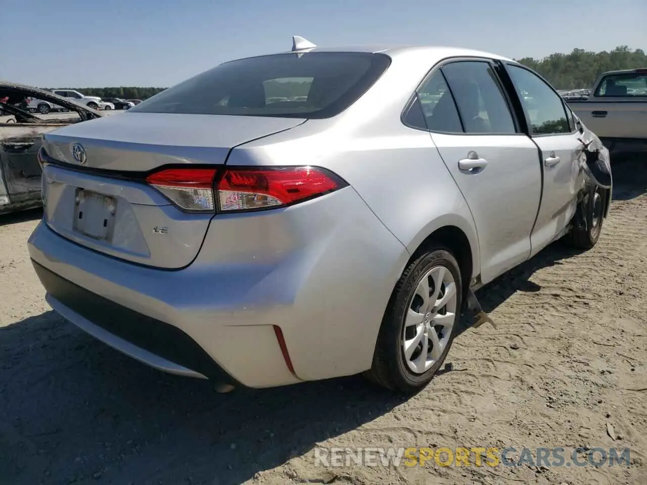 4 fotografías del automóvil dañado JTDEPRAE8LJ067783 TOYOTA COROLLA 2020