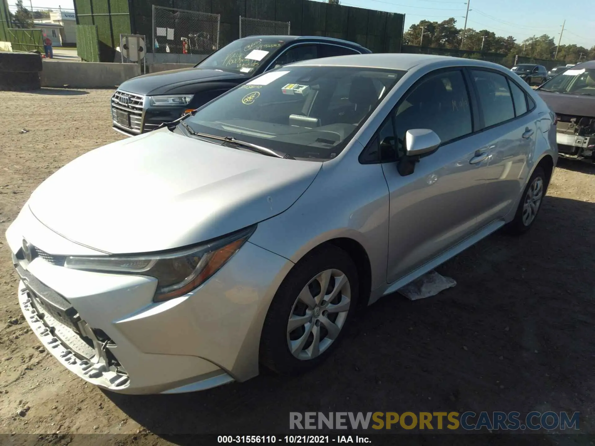 2 fotografías del automóvil dañado JTDEPRAE8LJ088570 TOYOTA COROLLA 2020