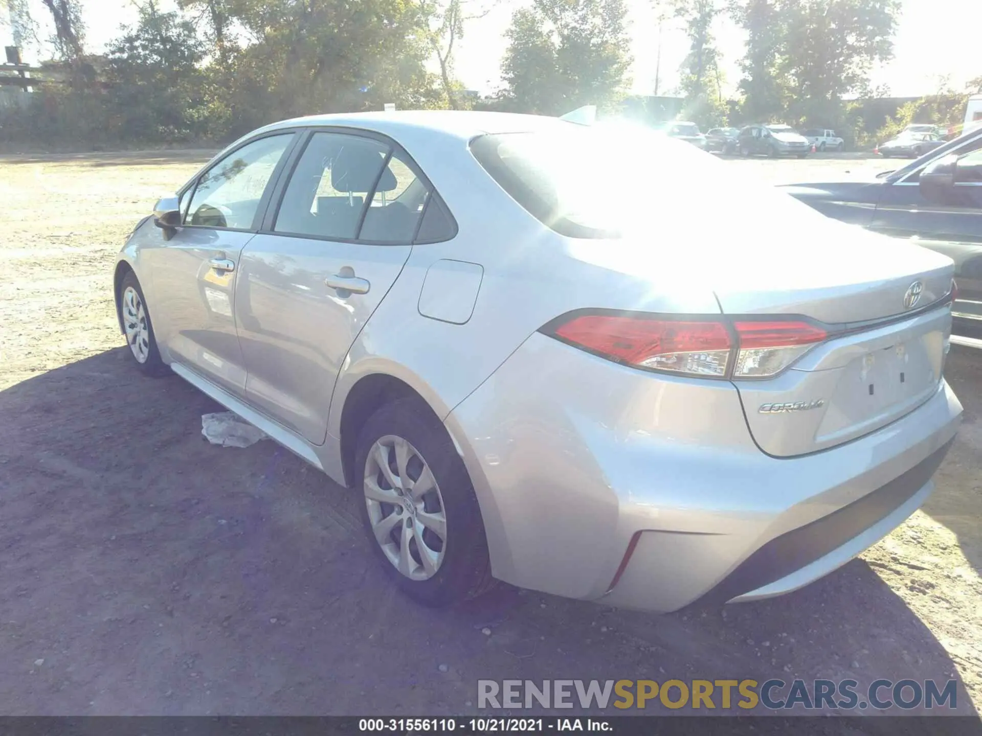 3 fotografías del automóvil dañado JTDEPRAE8LJ088570 TOYOTA COROLLA 2020