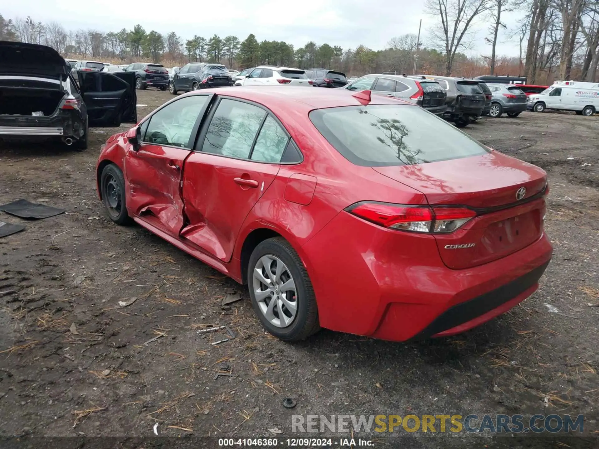 3 fotografías del automóvil dañado JTDEPRAE8LJ089380 TOYOTA COROLLA 2020
