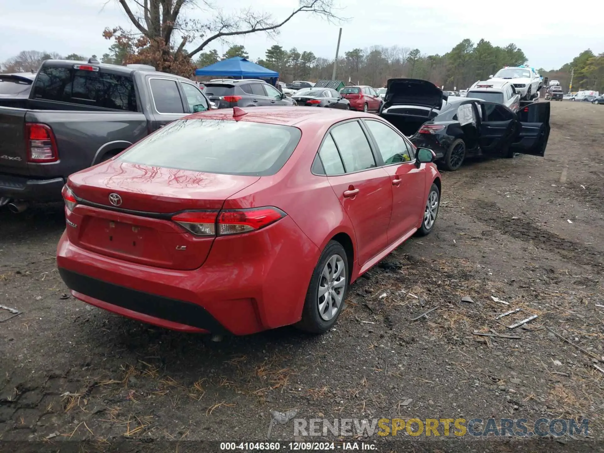 4 fotografías del automóvil dañado JTDEPRAE8LJ089380 TOYOTA COROLLA 2020