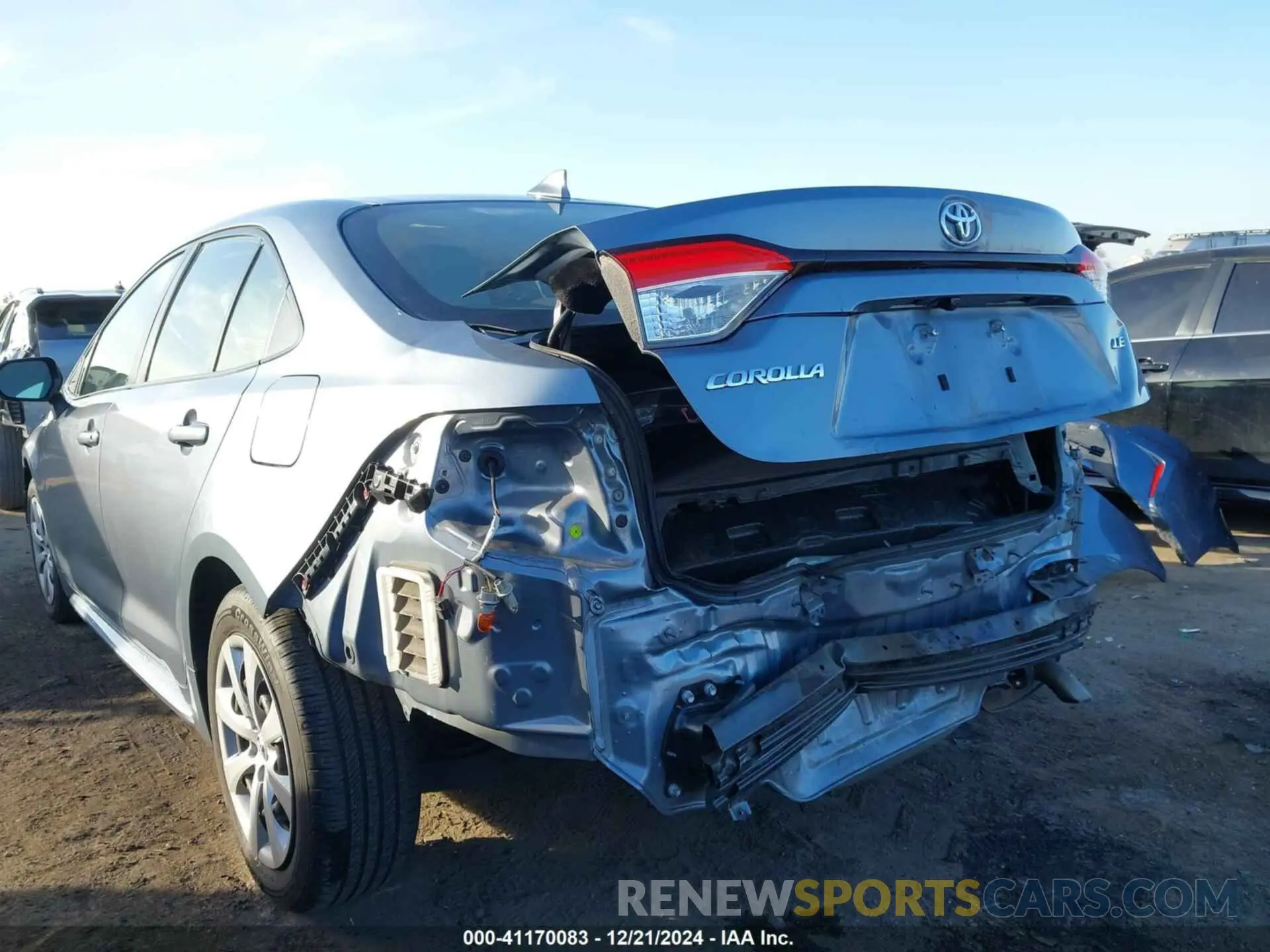 6 fotografías del automóvil dañado JTDEPRAE8LJ090318 TOYOTA COROLLA 2020