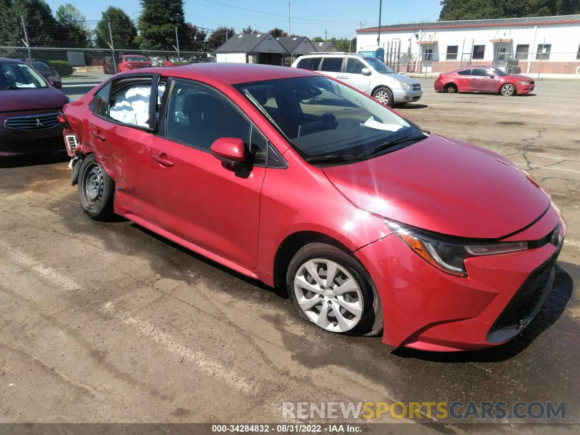 1 fotografías del automóvil dañado JTDEPRAE8LJ096345 TOYOTA COROLLA 2020