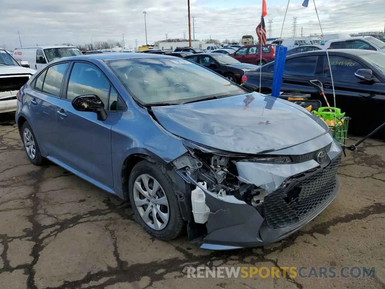 4 fotografías del automóvil dañado JTDEPRAE8LJ099696 TOYOTA COROLLA 2020