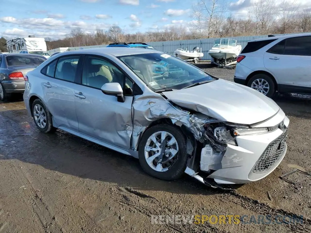 4 fotografías del automóvil dañado JTDEPRAE8LJ099987 TOYOTA COROLLA 2020