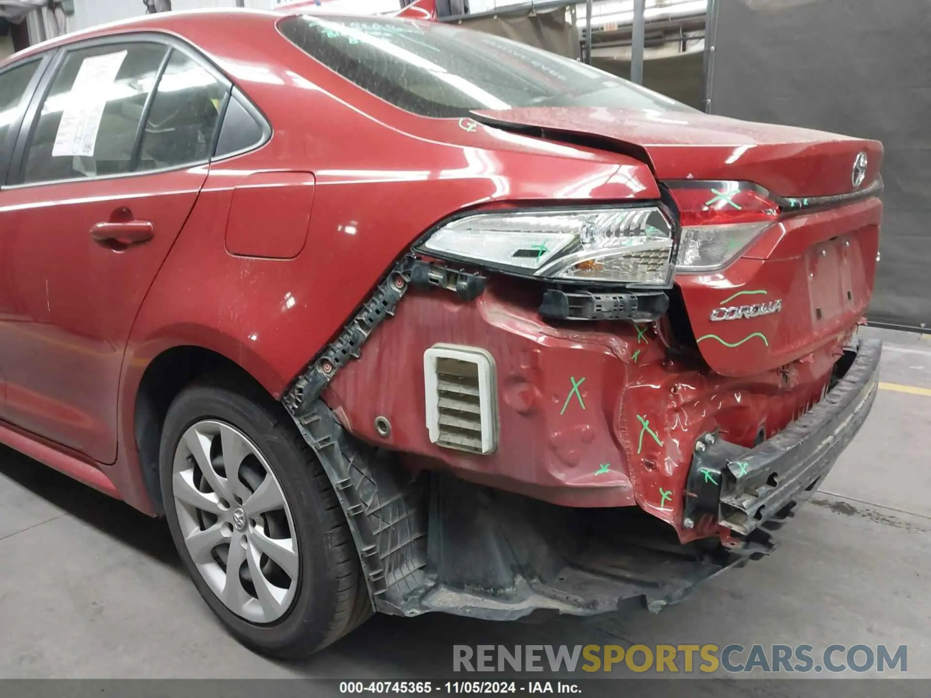 6 fotografías del automóvil dañado JTDEPRAE8LJ102077 TOYOTA COROLLA 2020
