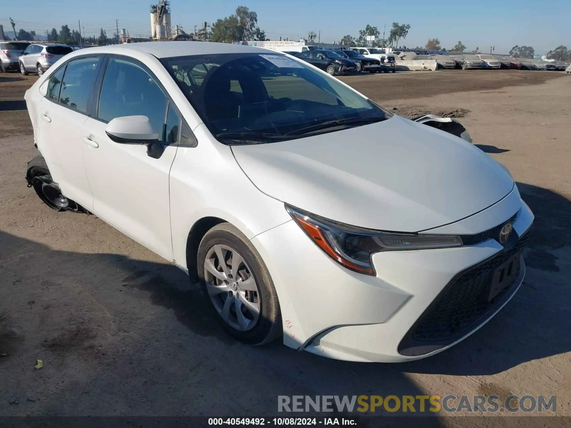 1 fotografías del automóvil dañado JTDEPRAE8LJ103035 TOYOTA COROLLA 2020