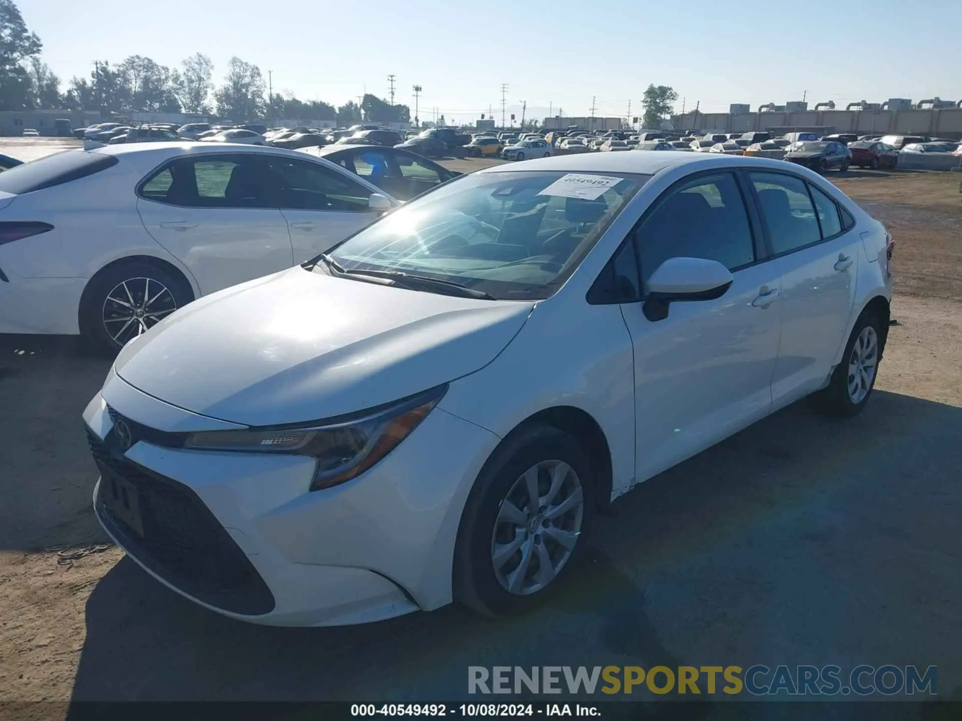 2 fotografías del automóvil dañado JTDEPRAE8LJ103035 TOYOTA COROLLA 2020