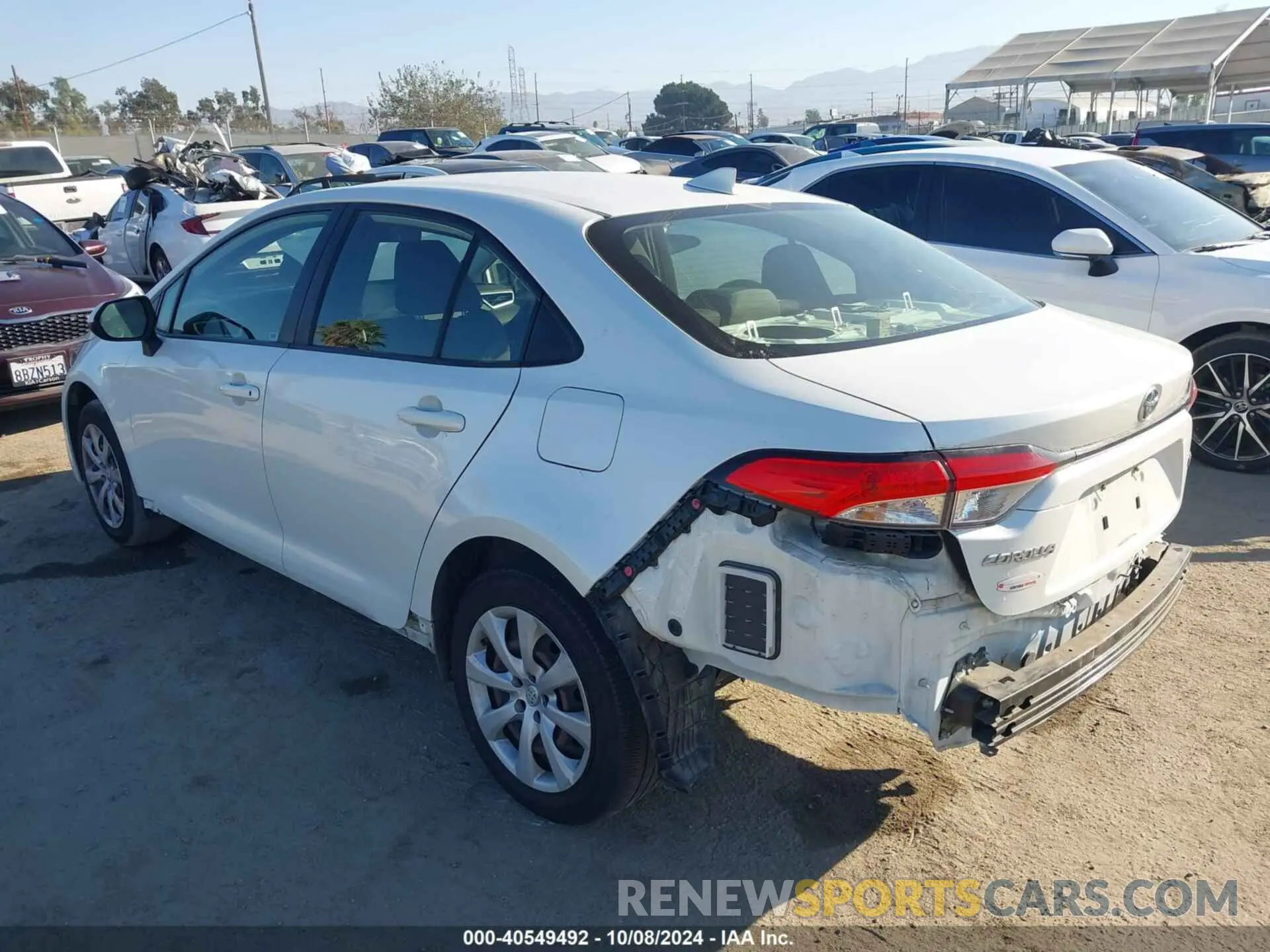 3 fotografías del automóvil dañado JTDEPRAE8LJ103035 TOYOTA COROLLA 2020