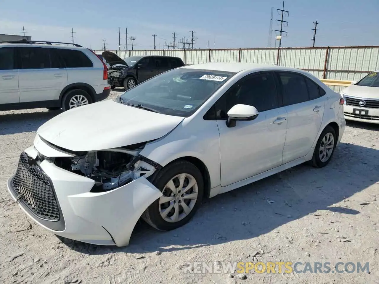 1 fotografías del automóvil dañado JTDEPRAE8LJ106033 TOYOTA COROLLA 2020