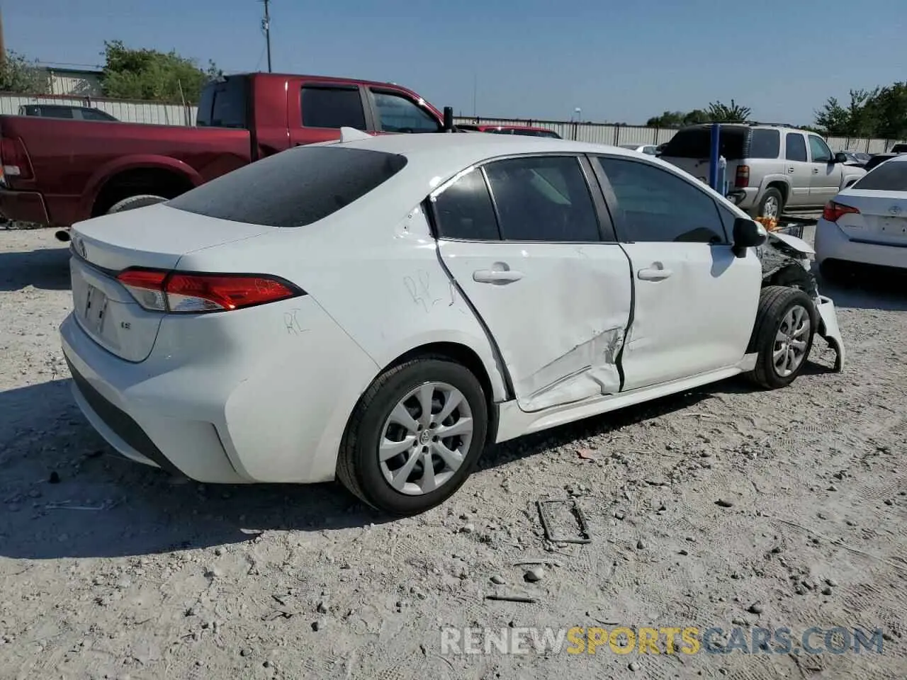 3 fotografías del automóvil dañado JTDEPRAE8LJ106033 TOYOTA COROLLA 2020
