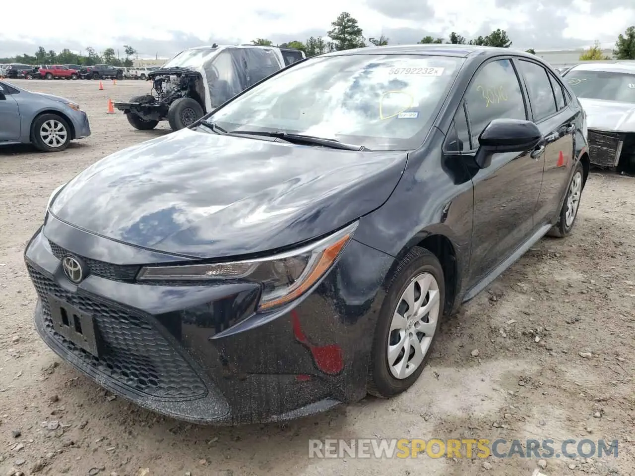 2 fotografías del automóvil dañado JTDEPRAE8LJ110535 TOYOTA COROLLA 2020