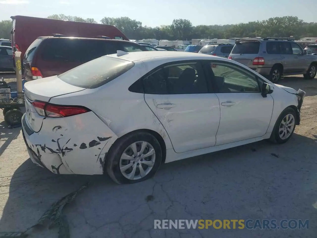 3 fotografías del automóvil dañado JTDEPRAE9LJ008547 TOYOTA COROLLA 2020