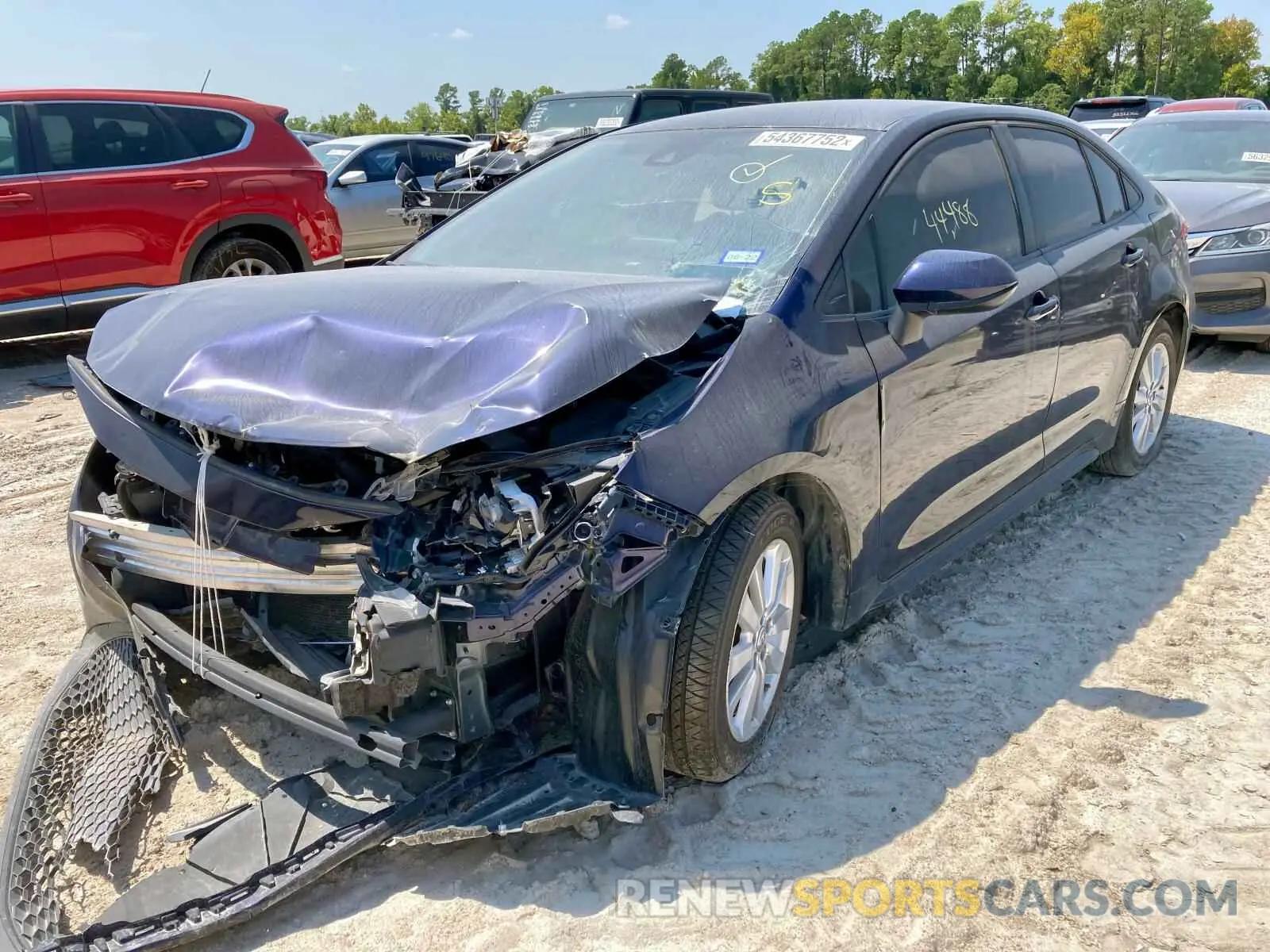 2 fotografías del automóvil dañado JTDEPRAE9LJ031956 TOYOTA COROLLA 2020