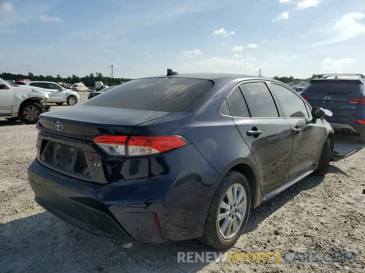 4 fotografías del automóvil dañado JTDEPRAE9LJ031956 TOYOTA COROLLA 2020