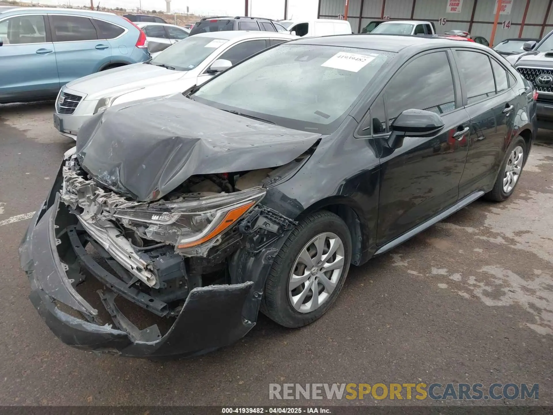 2 fotografías del automóvil dañado JTDEPRAE9LJ041919 TOYOTA COROLLA 2020